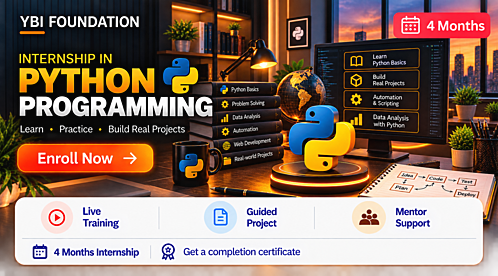 4 Months Python Programming Internship with Certificate